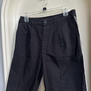 ASOS Men's Black Trousers with White Stripe on Sides Size W31